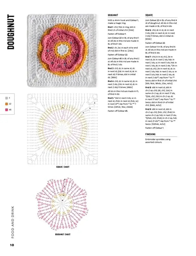 3D Granny Squares: Food and Drink - Donut