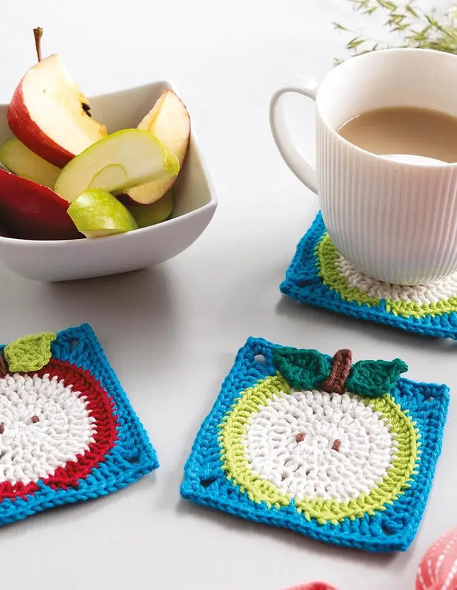 3D Granny Squares: Food and Drink - Pôsavasos