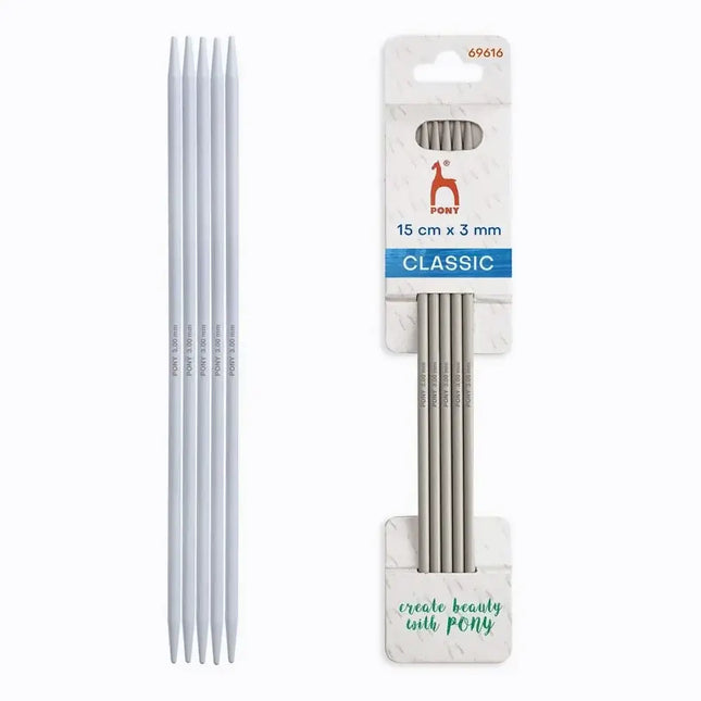 Agujas de Doble Punta Pony Classic - 15 cm 3 mm