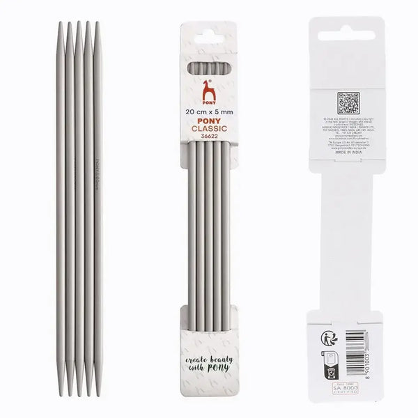 Agujas de Doble Punta Pony Classic - 20 cm 5 mm