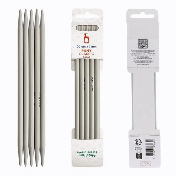 Agujas de Doble Punta Pony Classic - 20 cm 7 mm