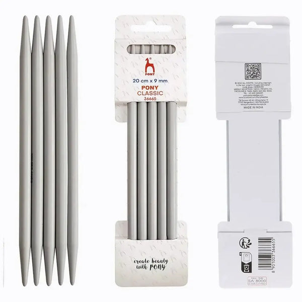 Agujas de Doble Punta Pony Classic - 20 cm 9 mm