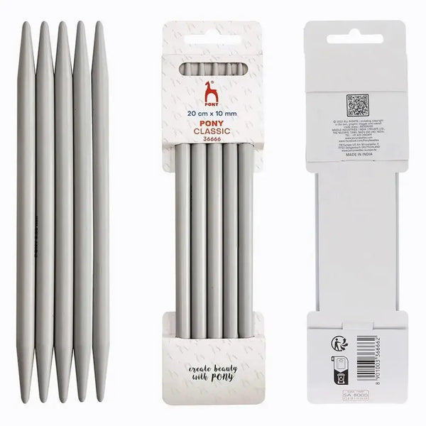 Agujas de Doble Punta Pony Classic - 20 cm 10 mm