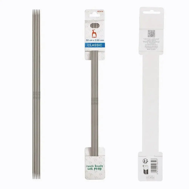 Agujas de Doble Punta Pony Classic - 30 cm 2,5 mm