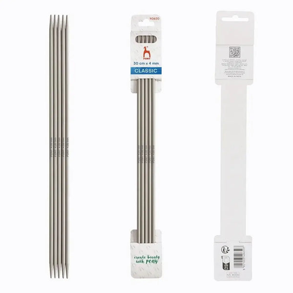 Agujas de Doble Punta Pony Classic - 30 cm 4 mm
