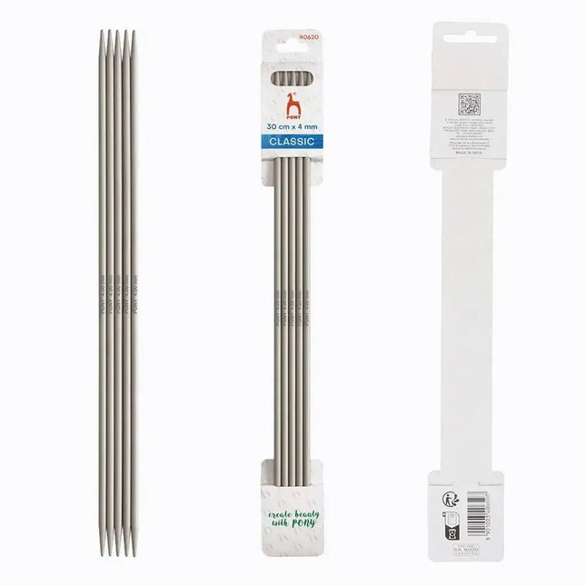 Agujas de Doble Punta Pony Classic - 30 cm 4 mm