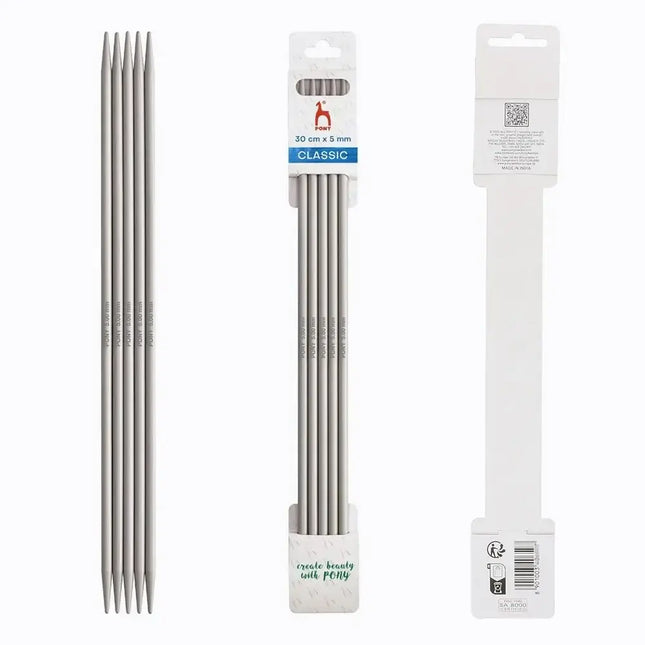 Agujas de Doble Punta Pony Classic - 30 cm 5 mm