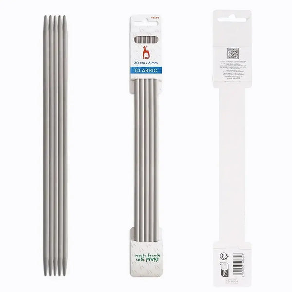Agujas de Doble Punta Pony Classic - 30 cm 6 mm