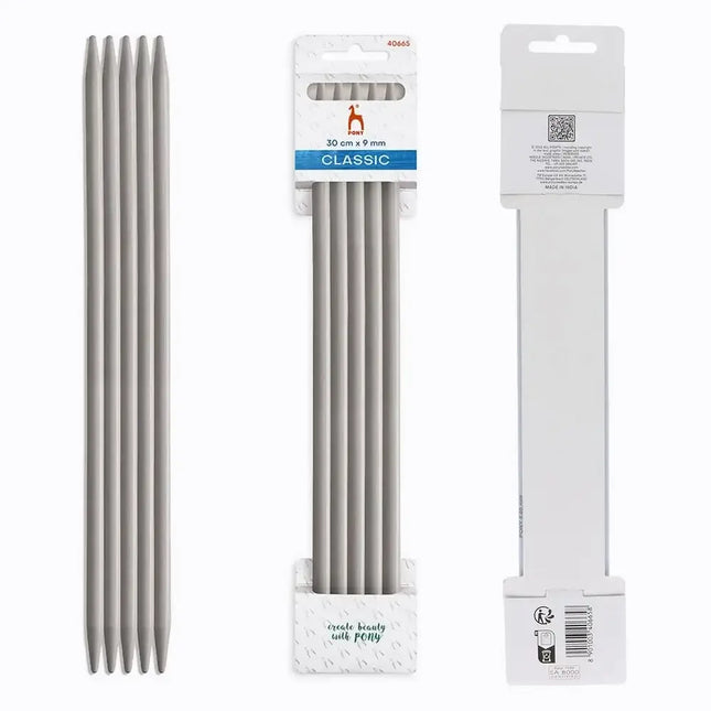 Agujas de Doble Punta Pony Classic - 30 cm 9 mm