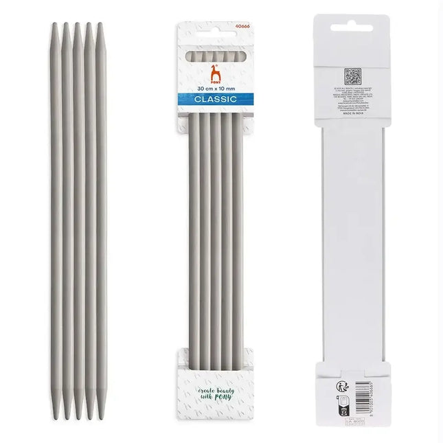 Agujas de Doble Punta Pony Classic - 30 cm 10 mm