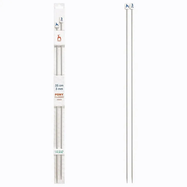 Agujas de tricotar de Aluminio de Pony - 35 cm 3 mm