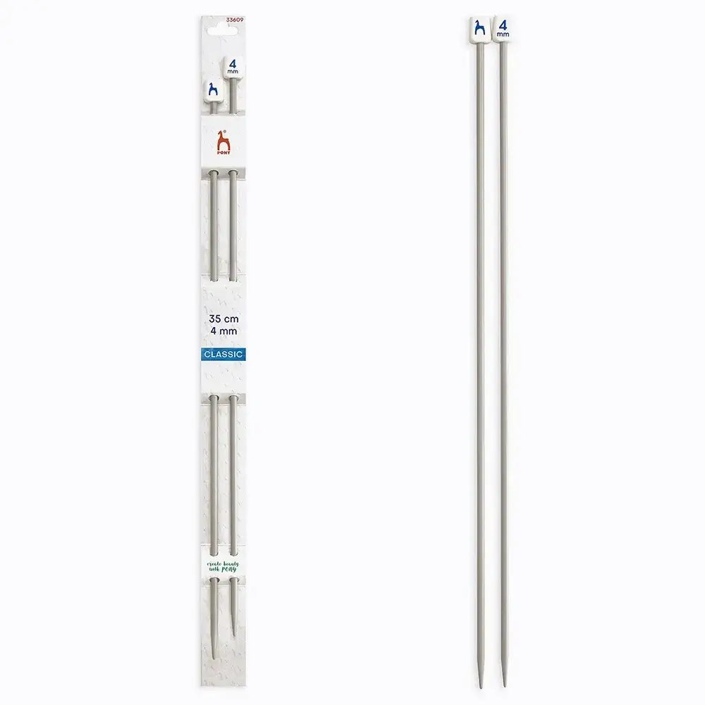 Agujas de tricotar de Aluminio de Pony - 35 cm 4 mm