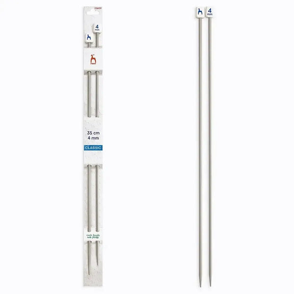 Agujas de tricotar de Aluminio de Pony - 35 cm 4 mm