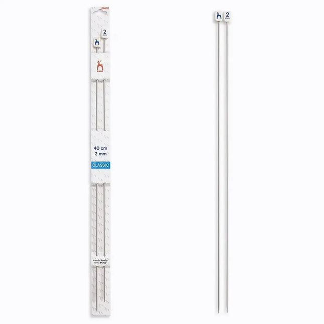 Agujas de tricotar de Aluminio de Pony - 40 cm 2 mm