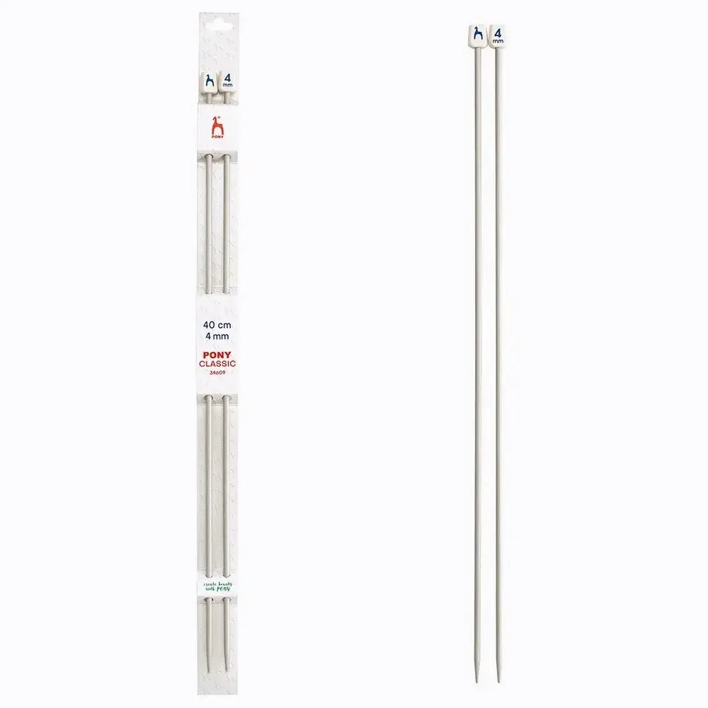 Agujas de tricotar de Aluminio de Pony - 40 cm 4 mm