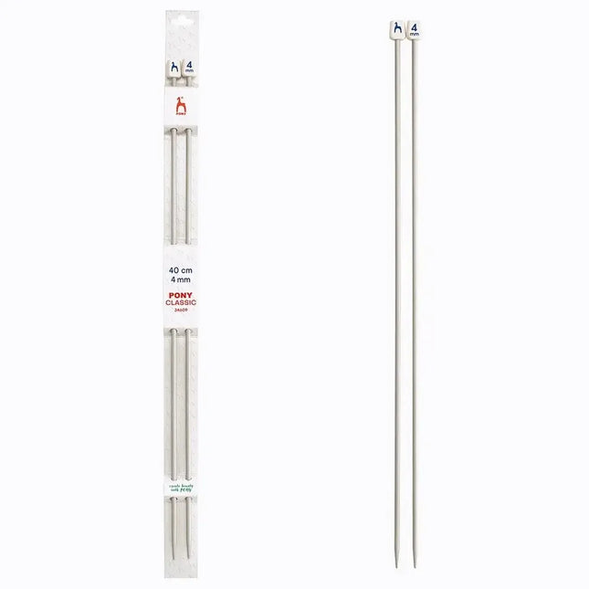Agujas de tricotar de Aluminio de Pony - 40 cm 4 mm