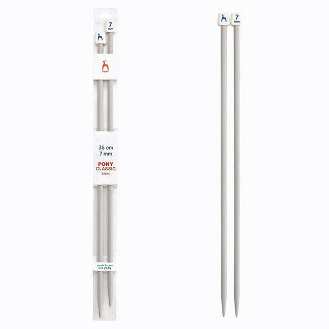 Agujas de tricotar de plástico de Pony - 35 cm 7 mm