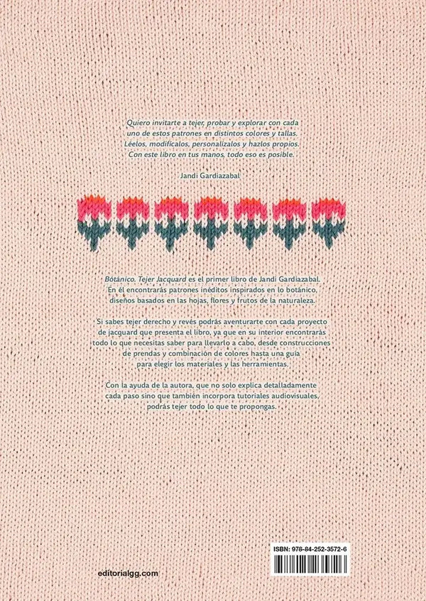 Libro: Botánico. Tejer jacquard - Contraportada