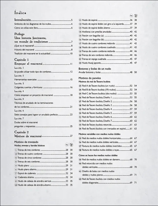 El gran libro del macramé - Índice 5 a 69