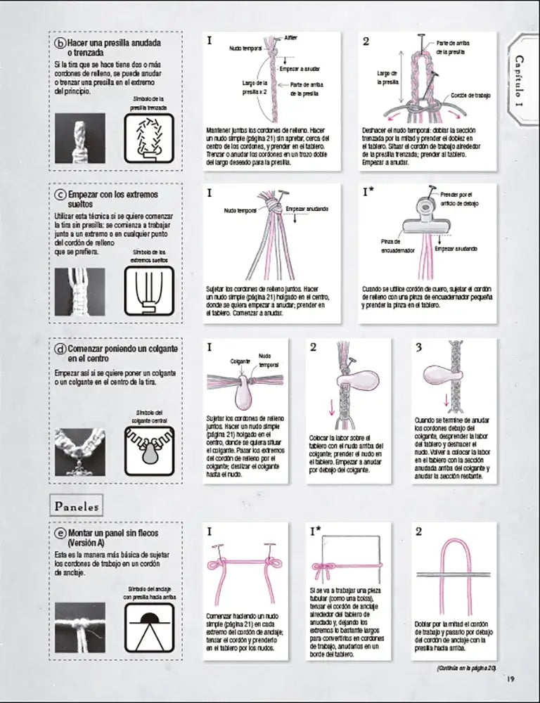 El gran libro del macramé - cómo empezar un proyecto segunda parte
