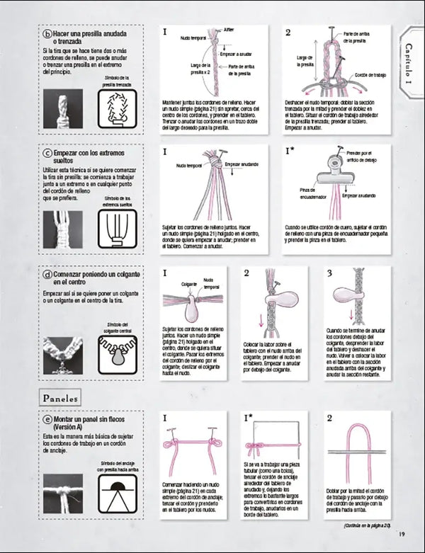 El gran libro del macramé - cómo empezar un proyecto segunda parte