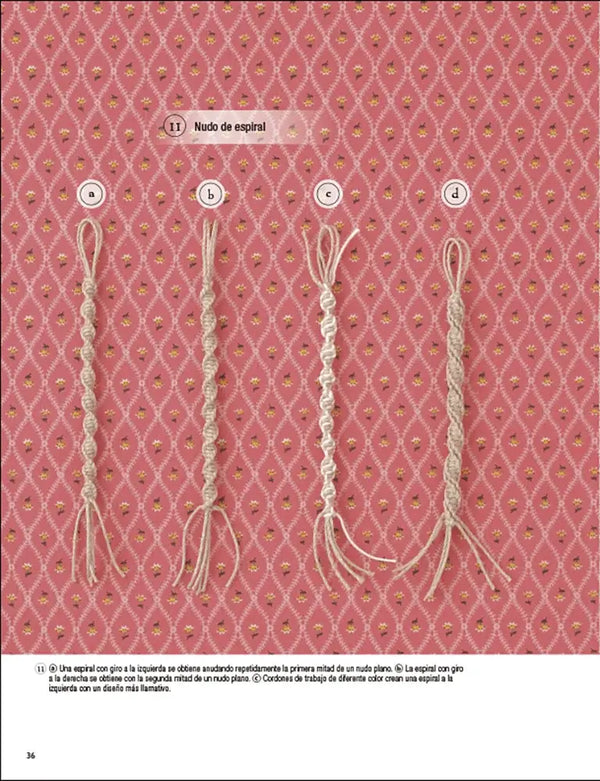 El gran libro del macramé - nudo espiral