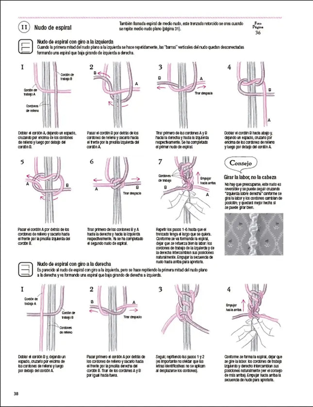 El gran libro del macramé - paso a paso del nudo espiral