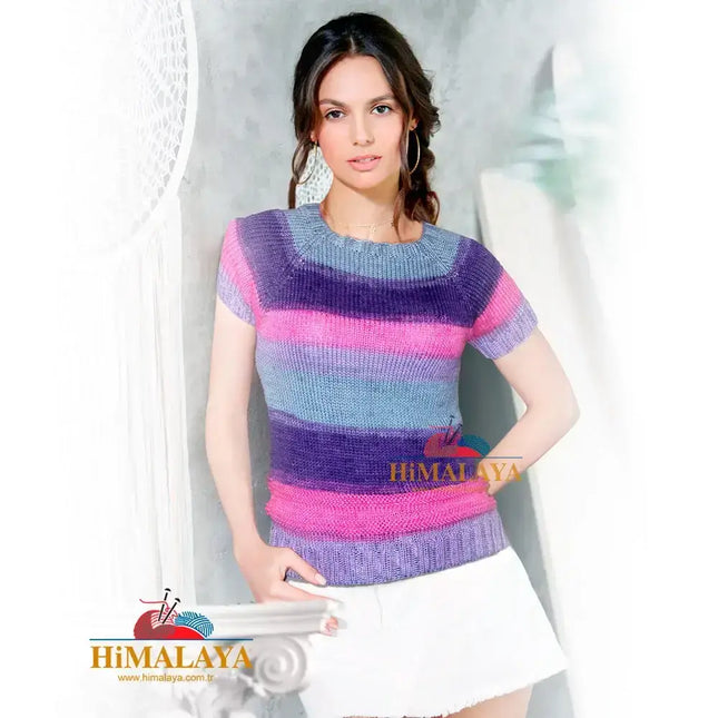 Fibra Natura - Cotton Royal Color Waves - Modelo de la marca con jersey de punto