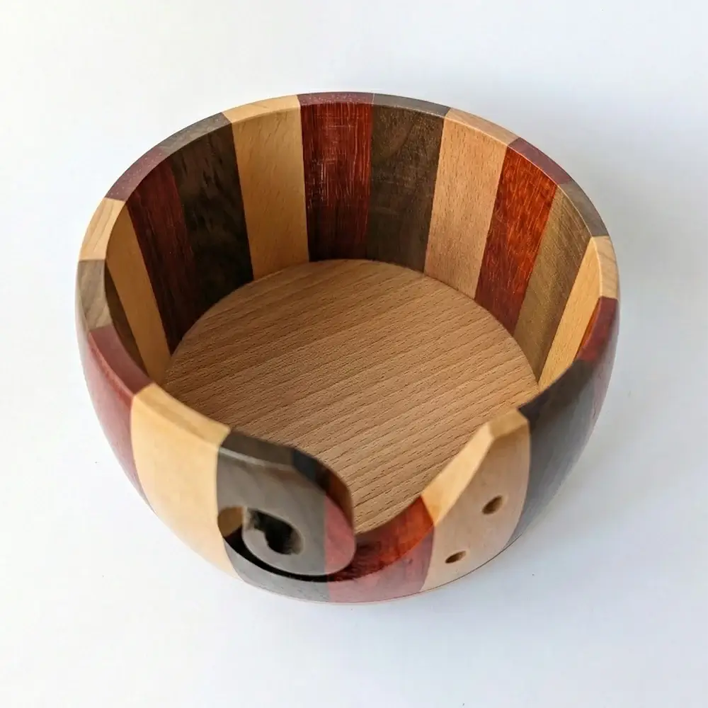 Cuenco de madera de tricolor para lana - Garmon - Vista superior