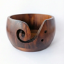 Cuenco para lana de madera de pino oscurecida - Garmon - Vista frontal