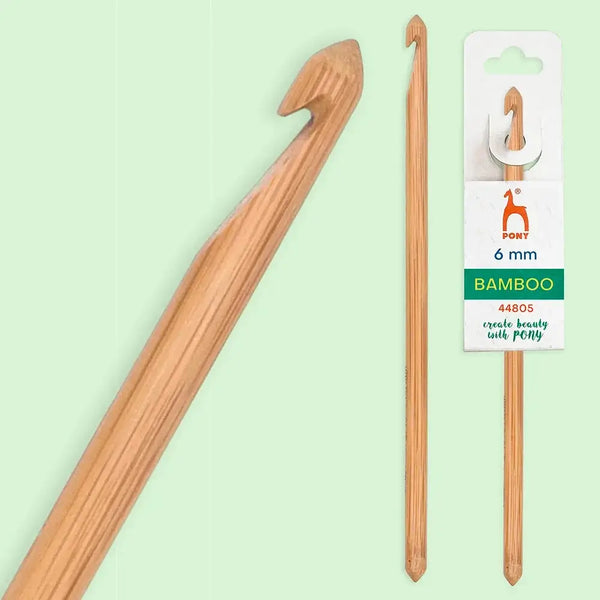 Ganchillo de bambú Pony 15 cm - 6 mm