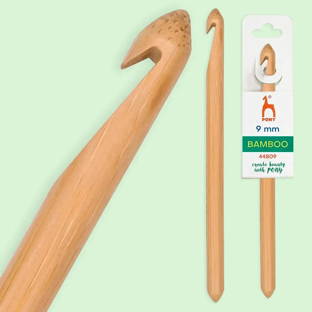 Ganchillo de bambú Pony 15 cm - 9 mm