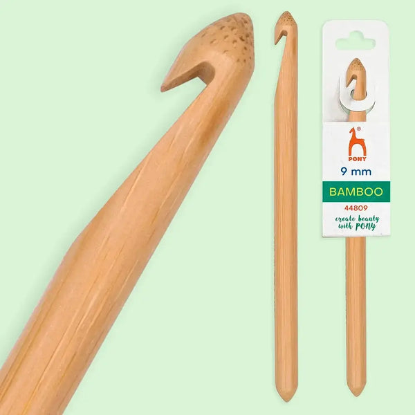 Ganchillo de bambú Pony 15 cm - 9 mm