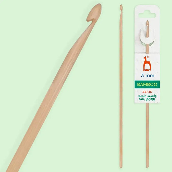 Ganchillo de bambú Pony 15 cm - 3 mm