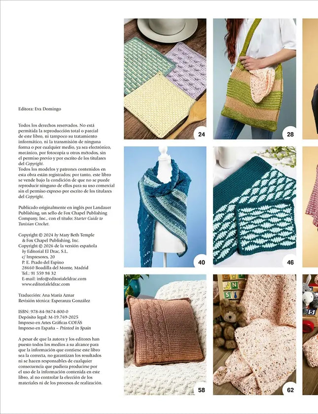 Guía de iniciación al Punto Tunecino tejido a Ganchillo - Editorial