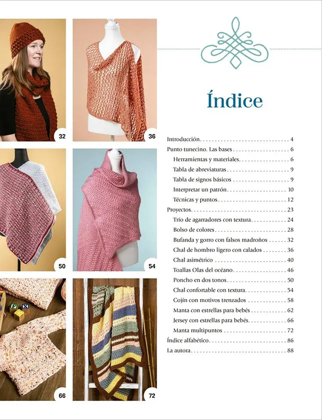 Guía de iniciación al Punto Tunecino tejido a Ganchillo - Indice