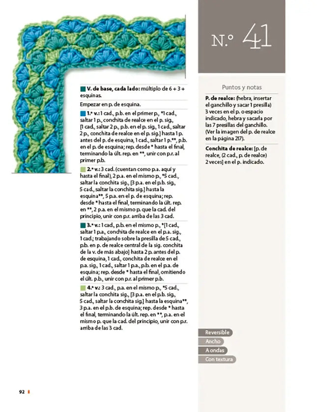 Nuevos diseños de bordes de ganchillo - Borde Nº 41