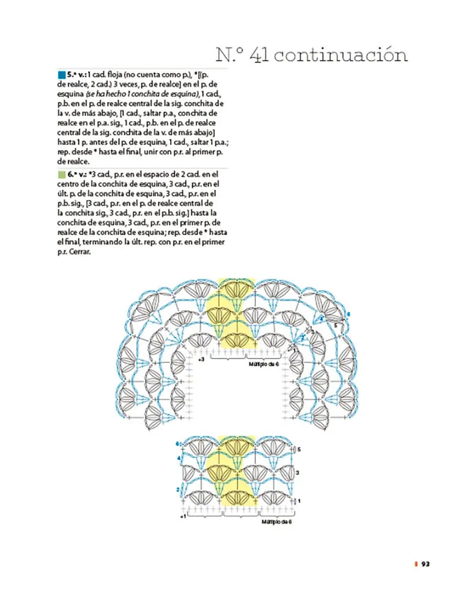 Nuevos diseños de bordes de ganchillo - Esquema Borde nº 41