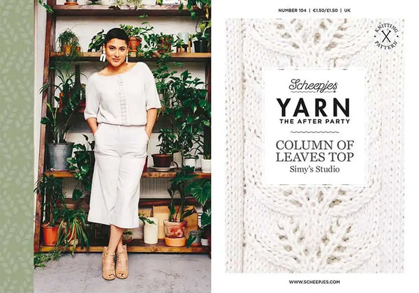 Patrón impreso YARN The After Party nº 104 – Column of Leaves Top (Scheepjes) - Portada libreto