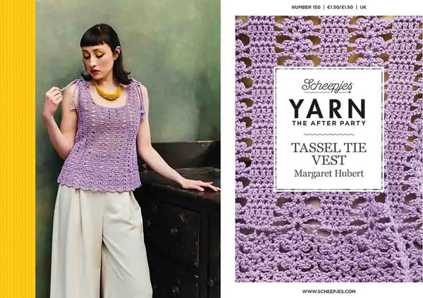 Patrón impreso YARN The After Party nº 150 – Tassel Tie Vest (Scheepjes)- Portada libreto