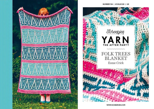 Patrón impreso YARN The After Party nº 154 – Folk Trees Blanket (Scheepjes) - Portada libreto
