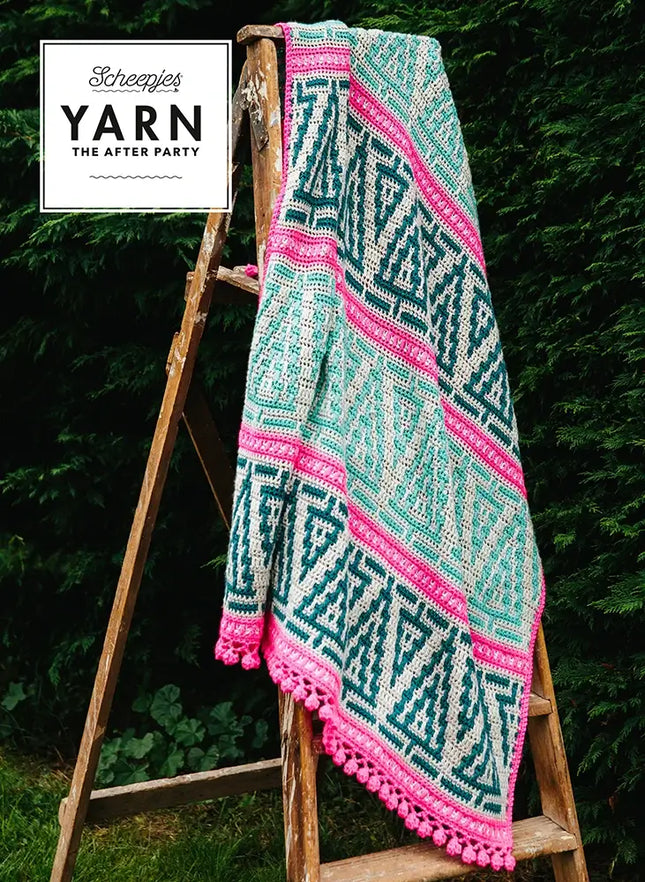 Patrón impreso YARN The After Party nº 154 – Folk Trees Blanket (Scheepjes) - Detalle 6