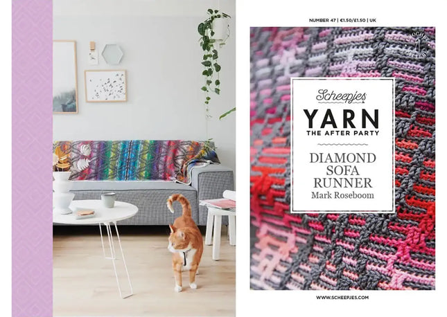 Patrón Impreso YARN The After Party nº 47 – Diamond Sofa Runner (Scheepjes) - Portada libreto