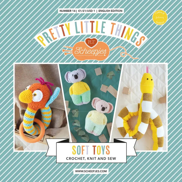 Patrón impreso Pretty Little Things nº 14 – Soft Toys (Scheepjes) - Portada