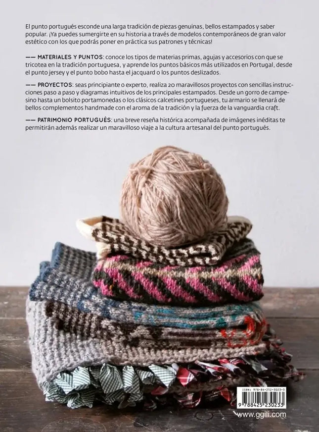 Libro: Punto portugués - 20 modelos contemporáneos de inspiración tradicional - Contraportada