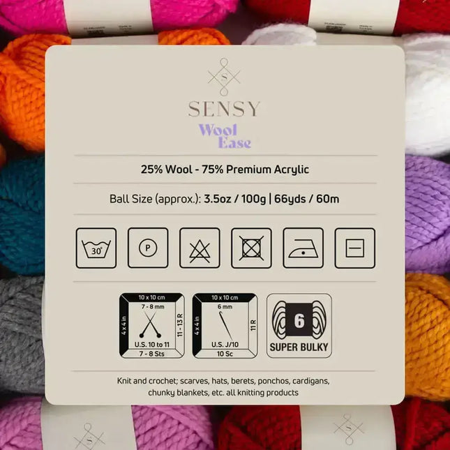 SENSY - Wool Ease - Etiqueta de producto