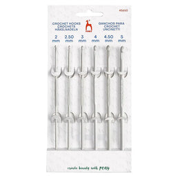 Set de Ganchillos de Aluminio de 2 mm a 5 mm (6 ganchillos) - Pony Classic