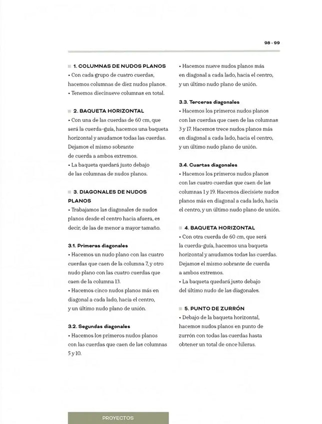 Abha macramé: 15 proyectos paso a paso para adentrarnos en la técnica de los nudos - Explicación de diagrama