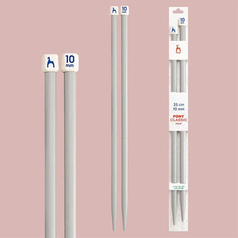 Agujas de tricotar de plástico de Pony