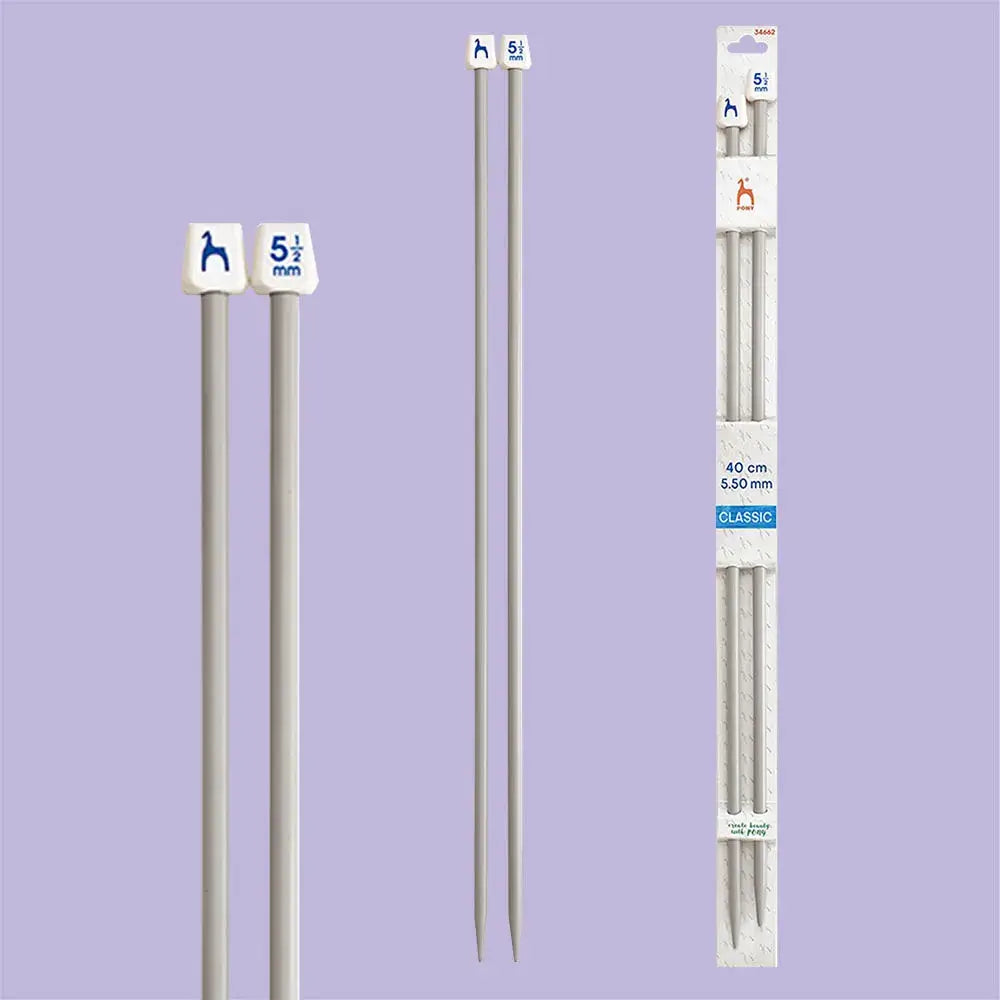 Agujas de tricotar de Aluminio de Pony